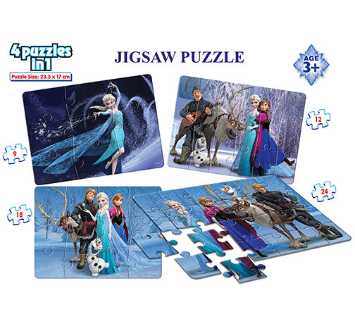 Frozen 4 Puzzles in 1